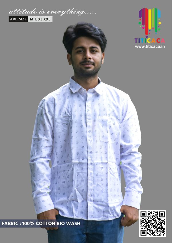 Frost White Printed Shirt